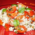 Riso freddo con erbette, pomodorini e feta