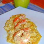 Gamberoni al curry e mela