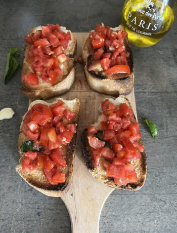 Bruschetta à la tomate sans gluten - La Cassata Celiaca