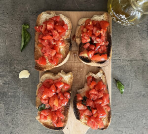 Bruschetta à la tomate sans gluten - La Cassata Celiaca