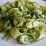 Pappardelle pesto e gamberetti