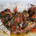 Vitello con funghi e spinaci
