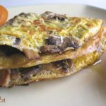 Omelette con funghi e ricotta salata