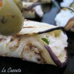 Rolls di melanzane con riso al profumo di basilico
