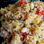 Cous cous con ceci, soia e pomodorini (senza glutine)
