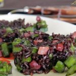 Riso venere con asparagi e pancetta