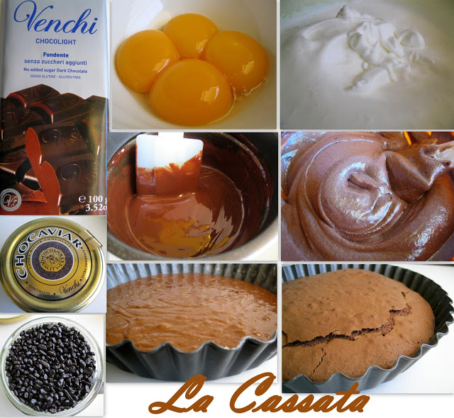 Torta Tenerella con chantilly al cioccolato e chocaviar - La Cassata Celiaca