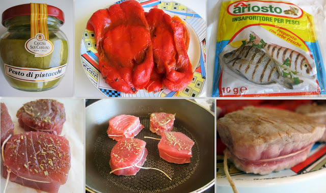 Bocconcini di tonno, peperoni e pesto di pistacchi - La Cassata Celiaca