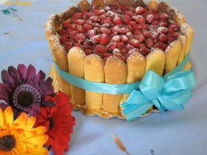 Charlotte con crema chiboust all'arancia e fragoline di bosco senza glutine - La Cassata Celiaca