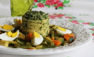 Couscous con verdure e pesto di sedano e noci senza glutine - La Cassata Celiaca