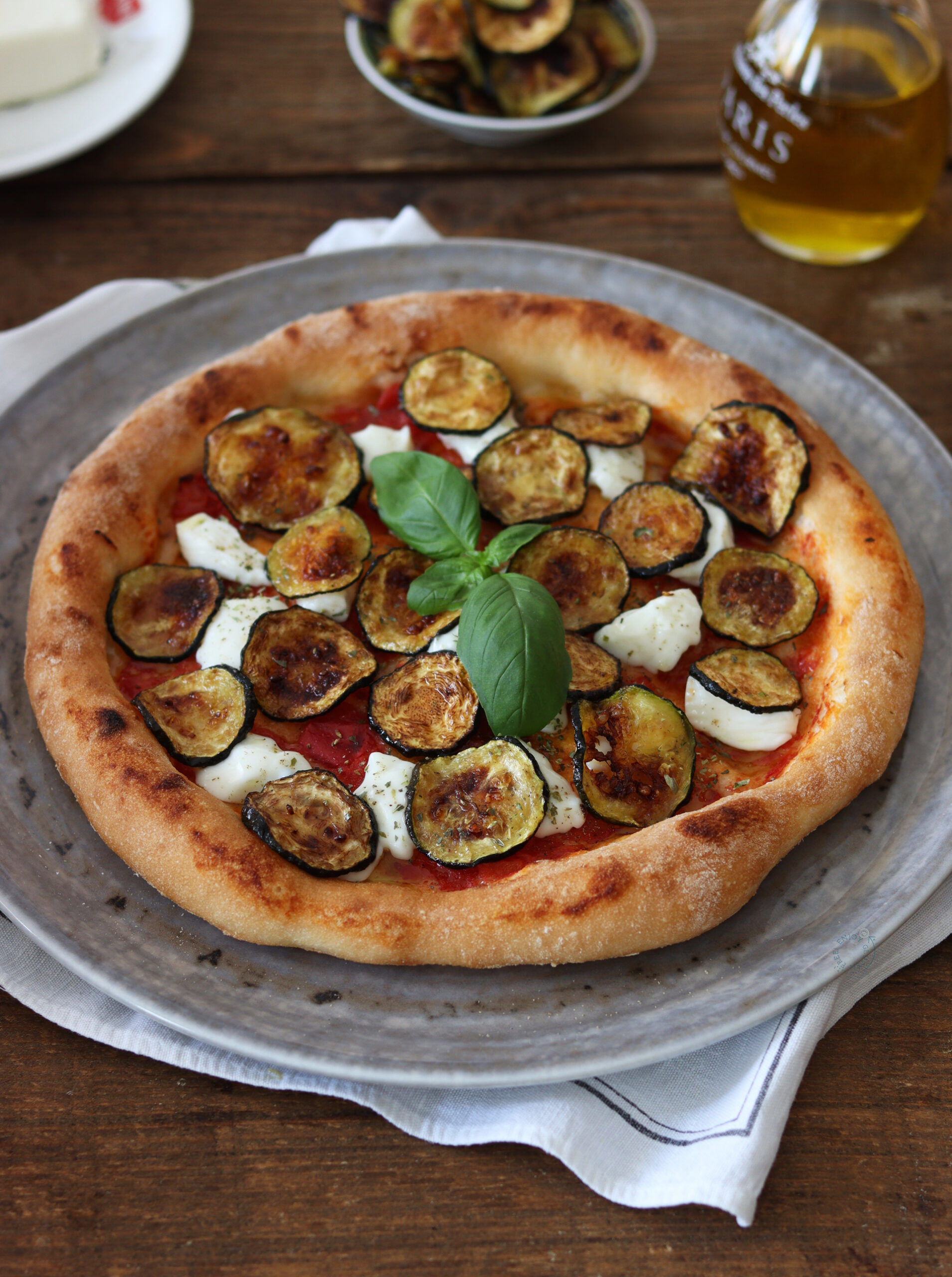 Pizza con certosa e zucchine senza glutine - La Cassata Celiaca