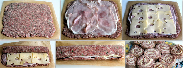 Girelle di carne tritata con prosciutto e emmenthal - La Cassata Celiaca Rotoli di carne tritata con prosciutto e emmenthal - La Cassata Celiaca