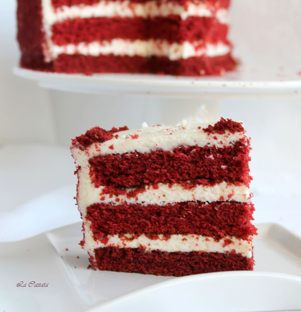 Romantic red velvet cake senza glutine - La Cassata Celiaca