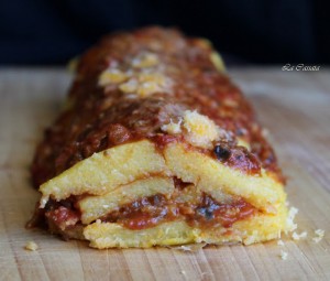 Rouleau de polenta au ragoût de cèpes et châtaignes - La Cassata Celiaca Rouleau de polenta au ragoût de cèpes et châtaignes - La Cassata Celiaca