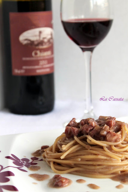 Spaghettis au Chianti sans gluten - La Cassata Celiaca