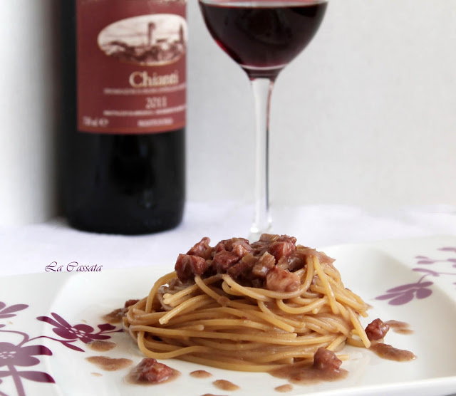 Spaghettis au Chianti sans gluten - La Cassata Celiaca Spaghetti al Chianti senza glutine - La Cassata Celiaca