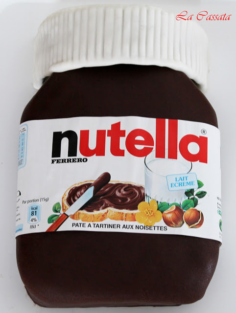 Cake décoré "Boîte de Nutella" sans gluten - La Cassata Celiaca