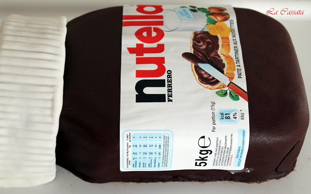 Cake décoré "Boîte de Nutella" sans gluten - La Cassata Celiaca