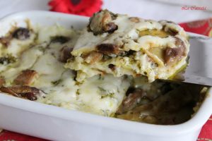 Lasagne con besciamella, funghi e pesto senza glutine - La Cassata Celiaca