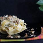 Pappardelle con asparagi e noci in cialda di Parmigiano - La Cassata Celiaca