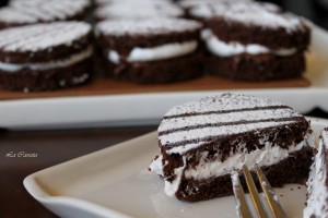 Mini gâteaux au cacao, avec nutella et crème fleurette - La Cassata Celiaca