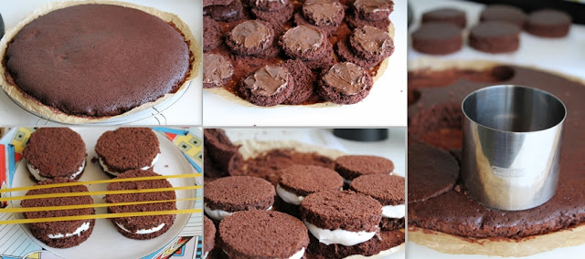 Medaglioni al cacao con panna e nutella - La Cassata Celiaca Medaglioni al cacao con panna e nutella - La Cassata Celiaca