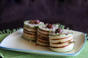 Rouleaux de courgette avec risotto aux champignons - La Cassata Celiaca