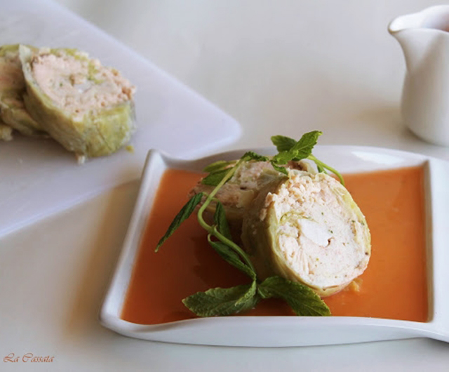 Rouleau de truite saumonée et crevettes - La Cassata Celiaca Rouleau de truite saumonée et crevettes - La Cassata Celiaca