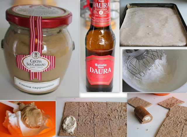 Sweet candle sushi con meringa al cappuccino e spuma alla birra - La Cassata Celiaca Sweet candle sushi con meringa al cappuccino e spuma alla birra - La Cassata Celiaca