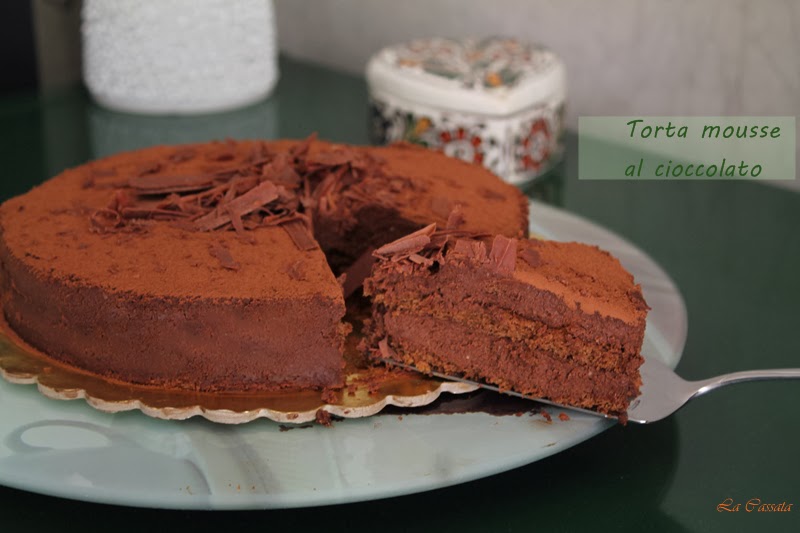 Torta con mousse al cioccolato fondente e gianduja - La Cassata Celiaca