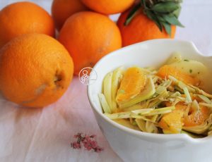 Salade d'artichauts, pommes et oranges - La Cassata Celiaca