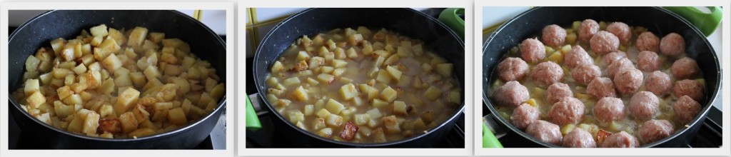 Monachelle, ovvero patate con polpette di carne in umido - La Cassata Celiaca