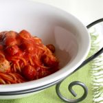 Spaghettis, sauce tomate et boulettes de viande sans gluten - La Cassata Celiaca