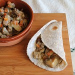 Ragoût de dinde et champignons et pain chapati sans gluten- La Cassata Celiaca