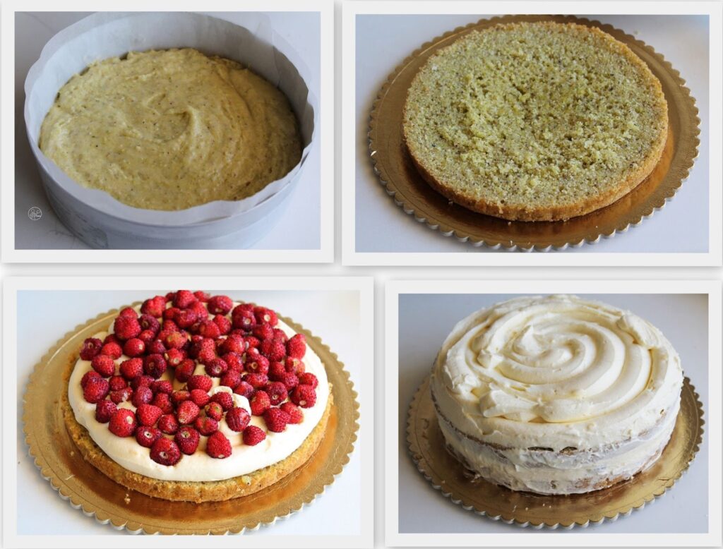 Torta al pistacchio con chantilly e fragoline - La Cassata Celiaca Torta al pistacchio con chantilly e fragoline - La Cassata Celiaca