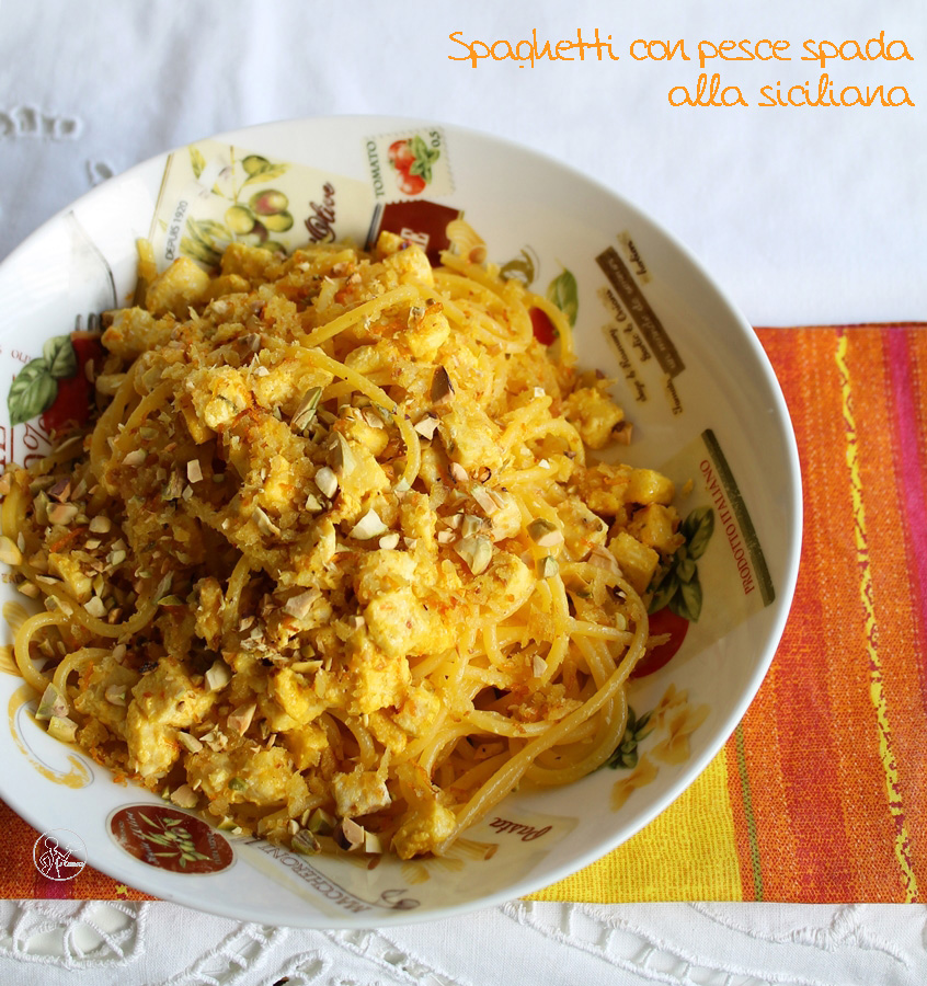 Spaghetti con pesce spada alla siciliana - La Cassata Celiaca