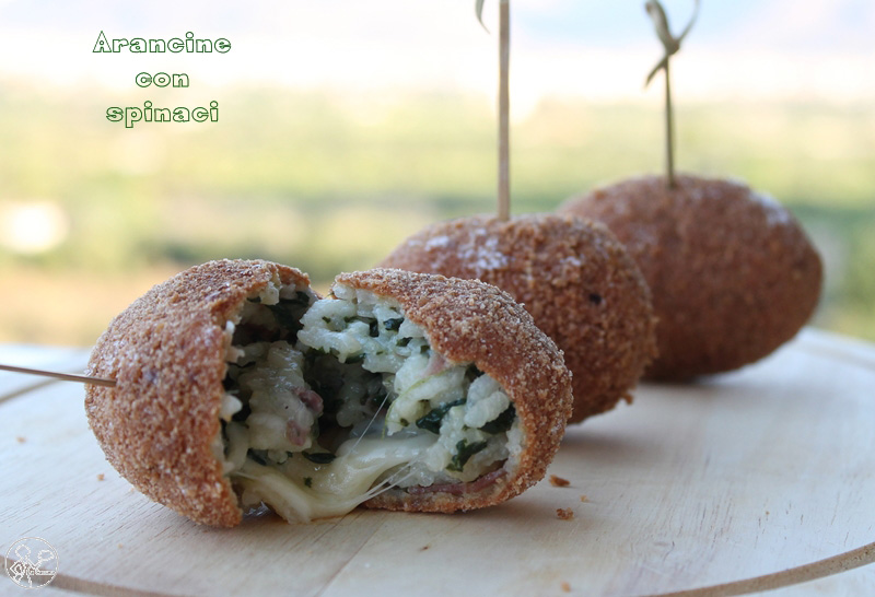 Arancine sans gluten aux épinards - La Cassata Celiaca