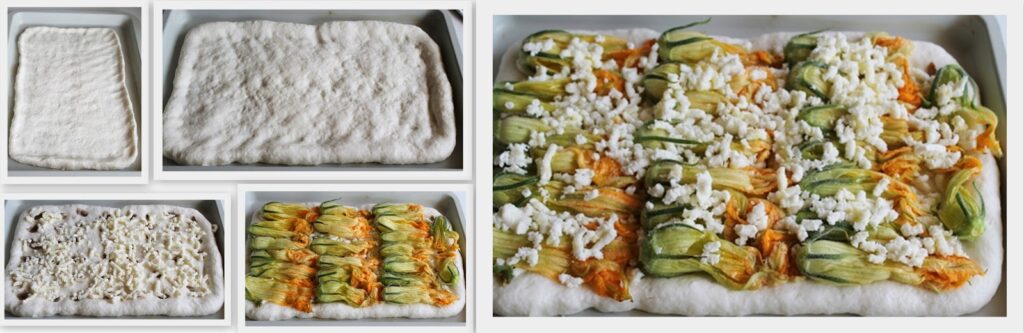 Pizza avec les fleurs de courgettes sans gluten - La Cassata Celiaca