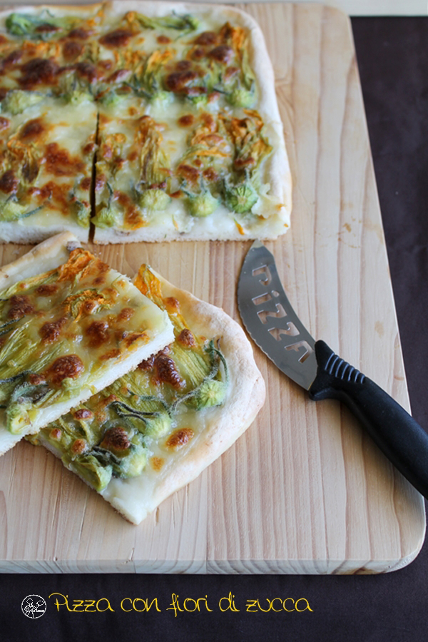 Pizza con i fiori di zucca (senza glutine) - La Cassata Celiaca