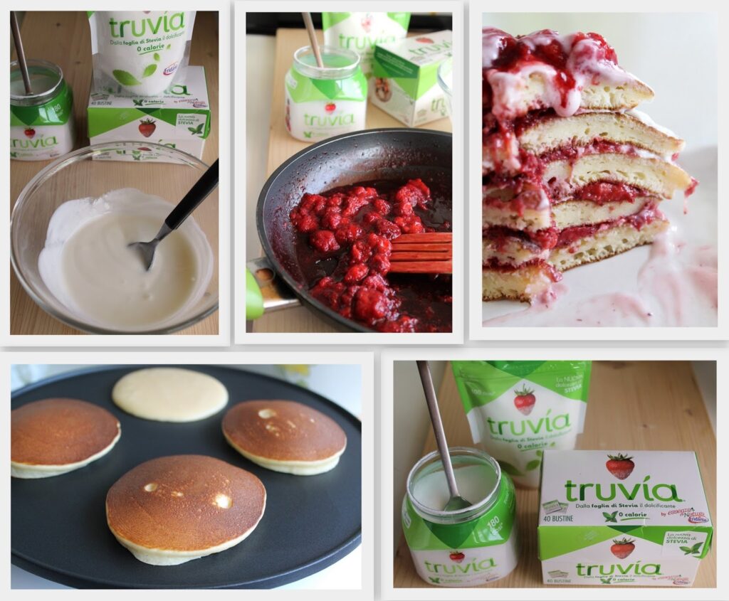 Pancakes con yogurt e coulis di fragole senza zucchero - La Cassata Celiaca