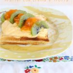 Waffel dolci con crema e frutta (senza glutine né zucchero)