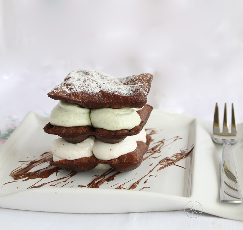 Cannolo in millefoglie di Maurizio Santin, ma senza glutine - La Cassata Celiaca Cannolo in millefoglie di Maurizio Santin, ma senza glutine - La Cassata Celiaca