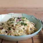 Tagliatelle senza glutine con speck e panna di Michele Torazza - La Cassata Celiaca