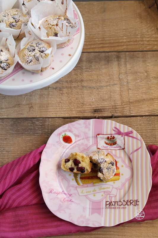 Muffins aux myrtilles sans gluten ni lactose - La Cassata Celiaca 