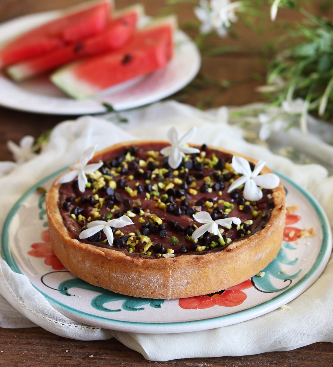 Tarte à la crème de pastèque, sans gluten