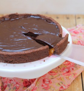 Tarte au caramel et chocolat sans gluten - La Cassata Celiaca 