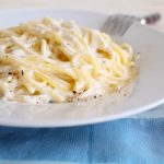 Spaghettis sans gluten avec crème fraîche et robiola - La Cassata Celiaca