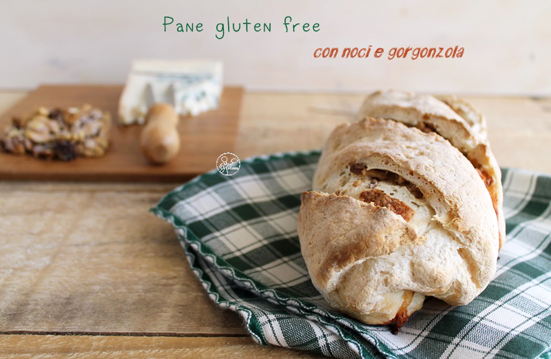 Pane senza glutine con noci e gorgonzola - La Cassata Celiaca