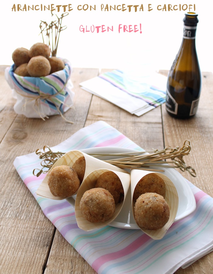 Arancine avec bacon et artichauts sans gluten - La Cassata