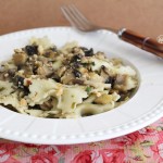 Farfalles aux œufs sans gluten avec champignons - La Cassata Celiaca